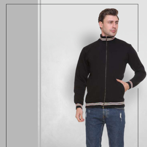 Black With White Turtle-Neck